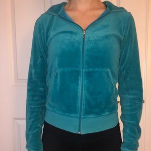 Turquoise Velour Juicy Jacket Sz Small